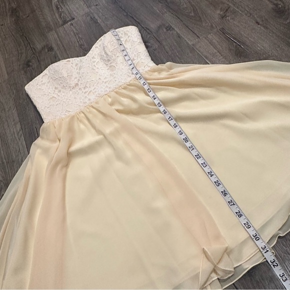 Mori Lee Madeline Gardner Lace Bridesmaid Prom Dress Strapless Women Sz 10 - Picture 13 of 13